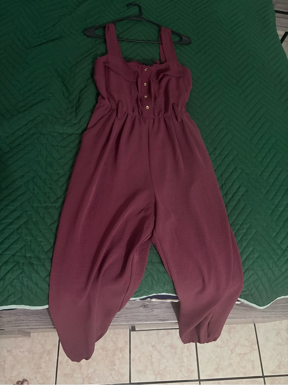 As U Wish Wide-Leg Sleeveless Jumpsuit in Burgundy